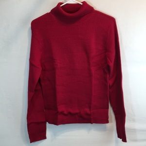 Tribeca Large Red Turtleneck Sweater NWOT